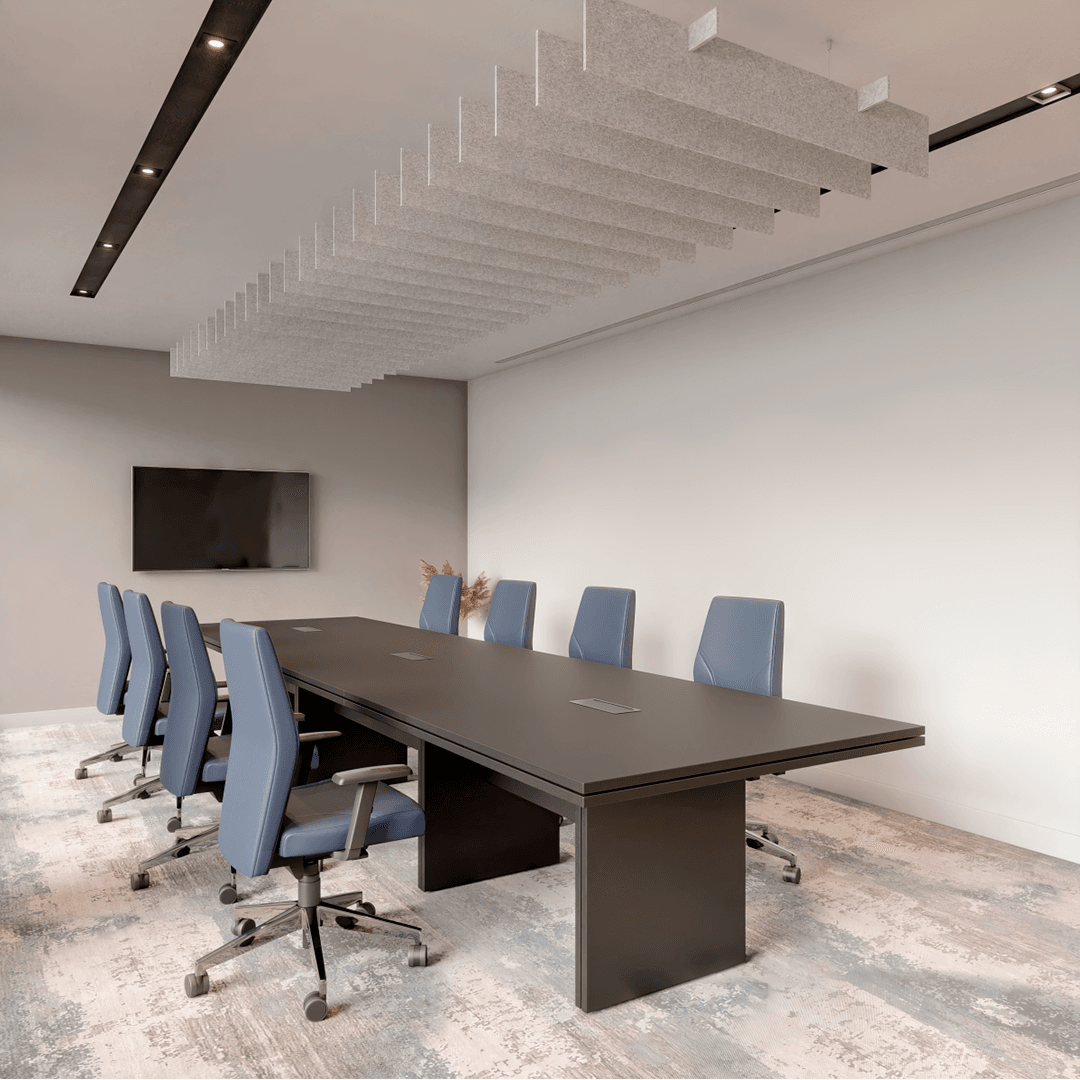Mesa de Reunião Diret com design executivo e funcional, desenvolvida para promover colaboração, organização e produtividade em ambientes corporativos.