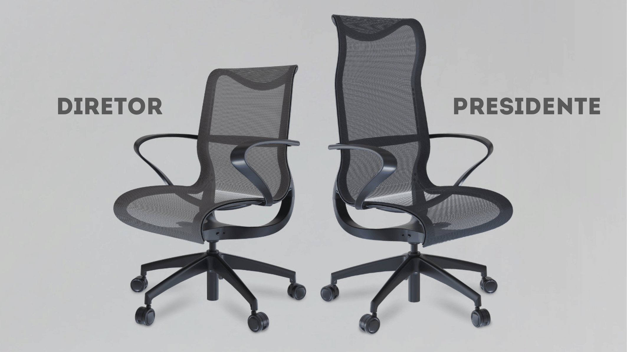 Diferença entre cadeira presidente e cadeira diretor Linha Lynk